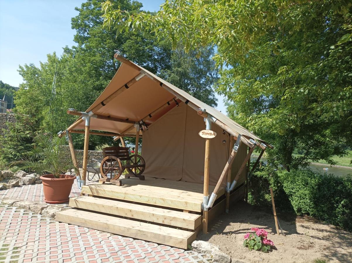 Campingplatz Am Treidlerweg Königstein an der Elbe Eksteriør bilde